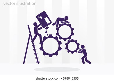 gears people icon vector illustration eps10.