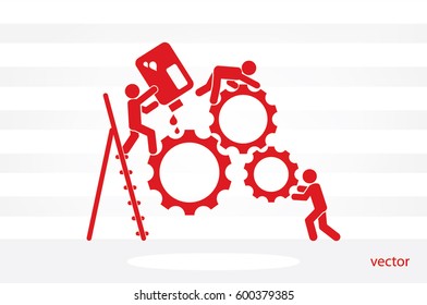 gears people icon vector illustration eps10.