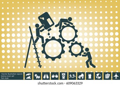 gears people icon vector illustration eps10.