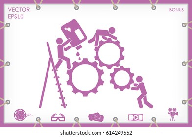 gears people icon vector illustration eps10.