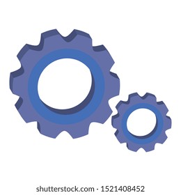 gears pinions machine isolated icon vector illustration design