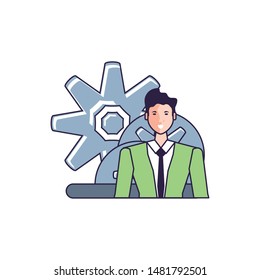 gears pinions machines with businessman