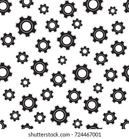 gears seamless pattern background. gear wheel abstract. white background. vector illustration.
