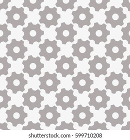 Gears seamless pattern, engineering and technology concept. Flat vector stock illustration
