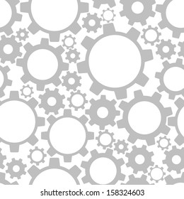 Gears, Seamless Pattern. Vector Illustration