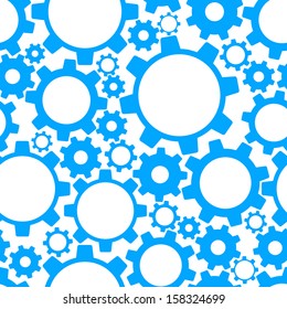Gears, seamless pattern. Vector illustration