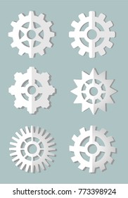 Gears set. Collection of vector icons.