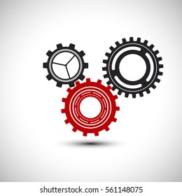 Gears set Icon Vector Illustration. Gears wheels.