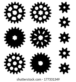 Gears. Set on a white background.