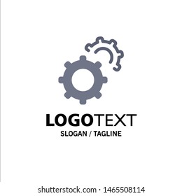 Gears, Setting Business Logo Template. Flat Color. Vector Icon Template background