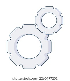 gears setting icon isolated design