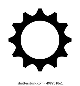 gears settings flat icon vector illustration design
