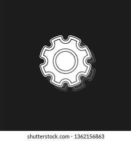 Gears settings icon - Cogwheel gear mechanism vector settings vector icon