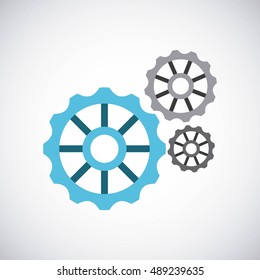 gears settings machine icon vector illustration design