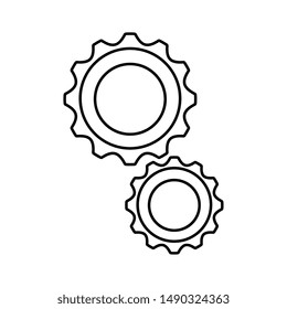 gears settings machine isolated icon