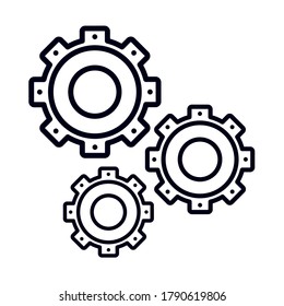 gears settings setup isolated icon vector illustration design
