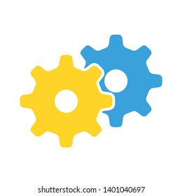 Gears settings sign icon. mechanism symbol. Gears settings sign icon. mechanism symbol.