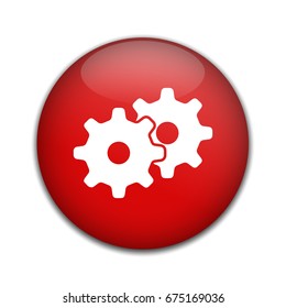 Gears settings sign icon. mechanism symbol. 
