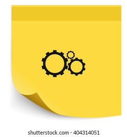 Gears sign icon.