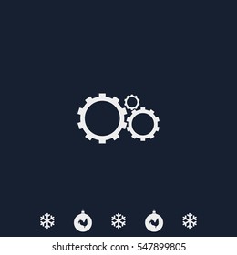 Gears sign icon.