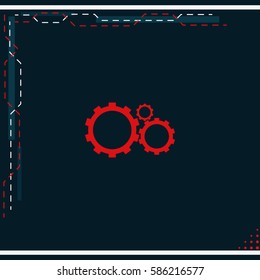 Gears sign icon.