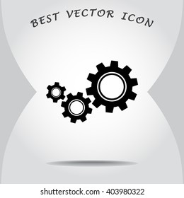 Gears sign icon, vector illustration. Flat design style 