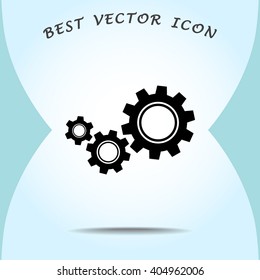 Gears sign icon, vector illustration. Flat design style 