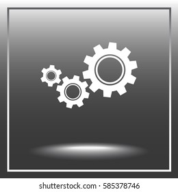 Gears sign icon, vector illustration. Flat design style 