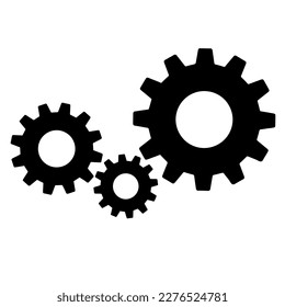Gears sign simple icon on background. icon of work tools