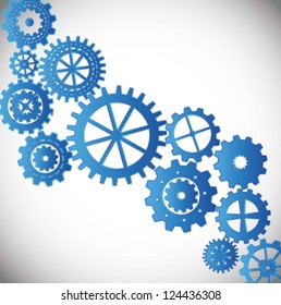 gears silhouette over gray background. vector illustration