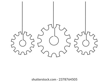 Dibujo de una sola línea. Un símbolo y signo de contorno continuo. Ilustración vectorial aislada en fondo blanco. Diseño minimalista a mano.