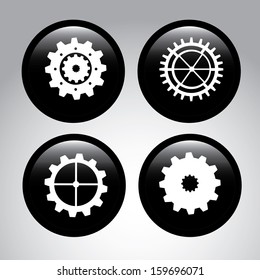 gears skin over gray background vector illustration 