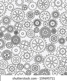 gears skin over white background vector illustration 