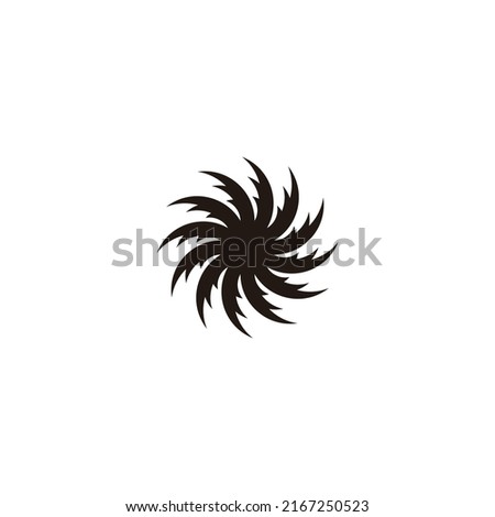 Gears, spiked geometric symbol simple logo vector