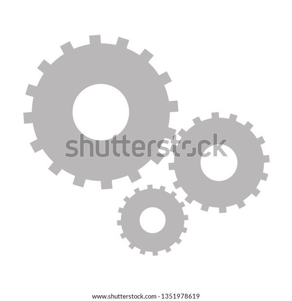 Gears Support Cartoon Stock Vector Royalty Free 1351978619