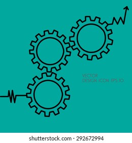 Gears symbol. Concept of PDCA method as quality continuius process improvement tool.