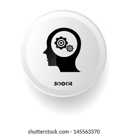Gears symbol,on white background,vector