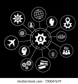 Gears teamwok 4.0 concept, Vector illustration EPS10