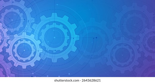 Gears .Technological background made of gears. Engineering industry.