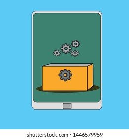 Gears that say that problems with your device and phone