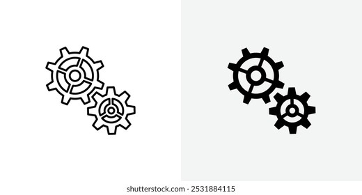 Gears vecor icon set. Stock vector illustrator. EPS 10
