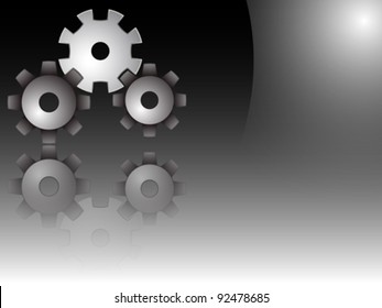 gears vector, abstract art illustration; image contains transparency and opacity mask