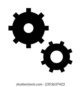 Gears Vector Glyph Icon For Personal And Commercial Use.
