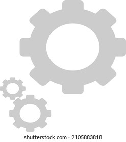 Gears vector with grey color