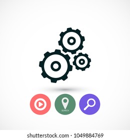 Gears   vector icon 