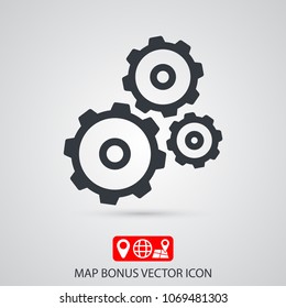 Gears   vector icon 