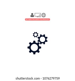Gears  vector icon