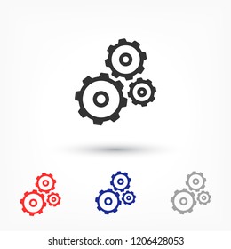 Gears   vector icon 