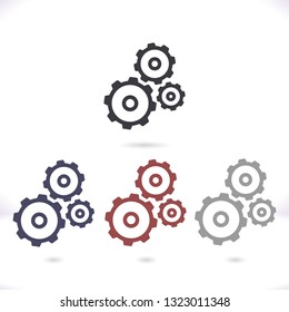 Gears   vector icon 