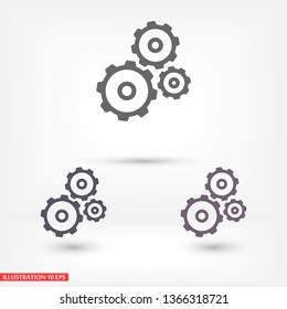 Gears   vector icon 
